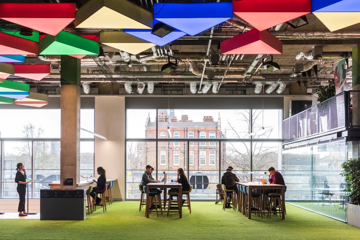 An interior shot of Plexal