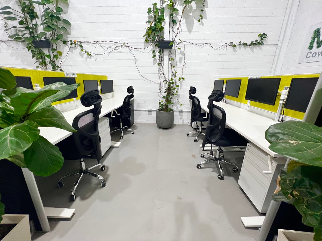 An interior shot of Open Plan 4 Person Pods