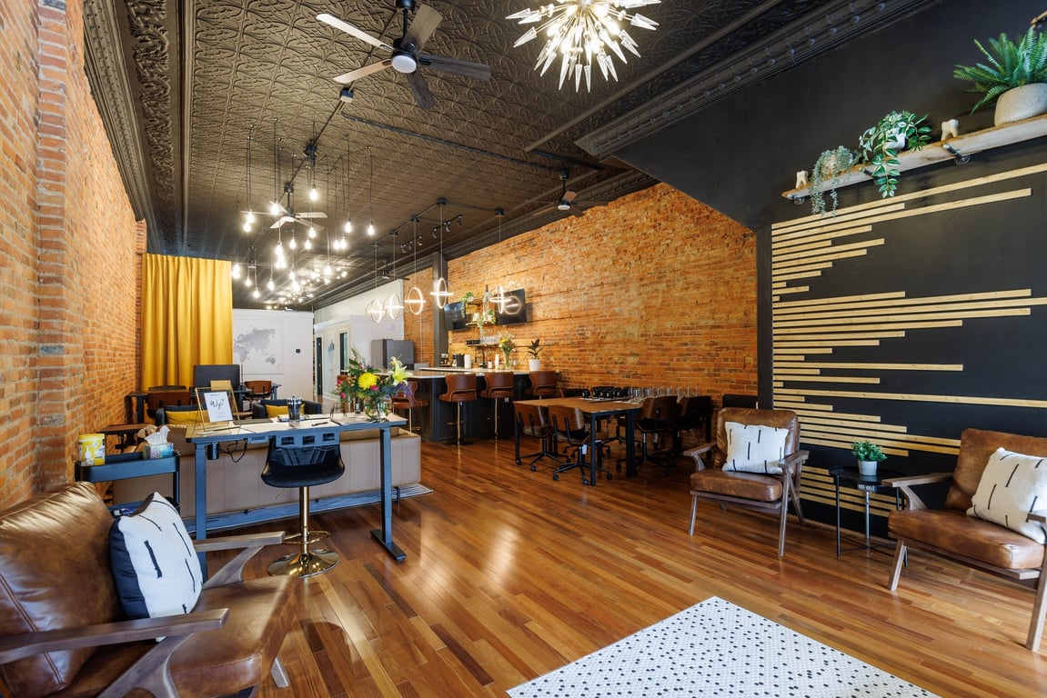 An interior shot of The Hub at 128