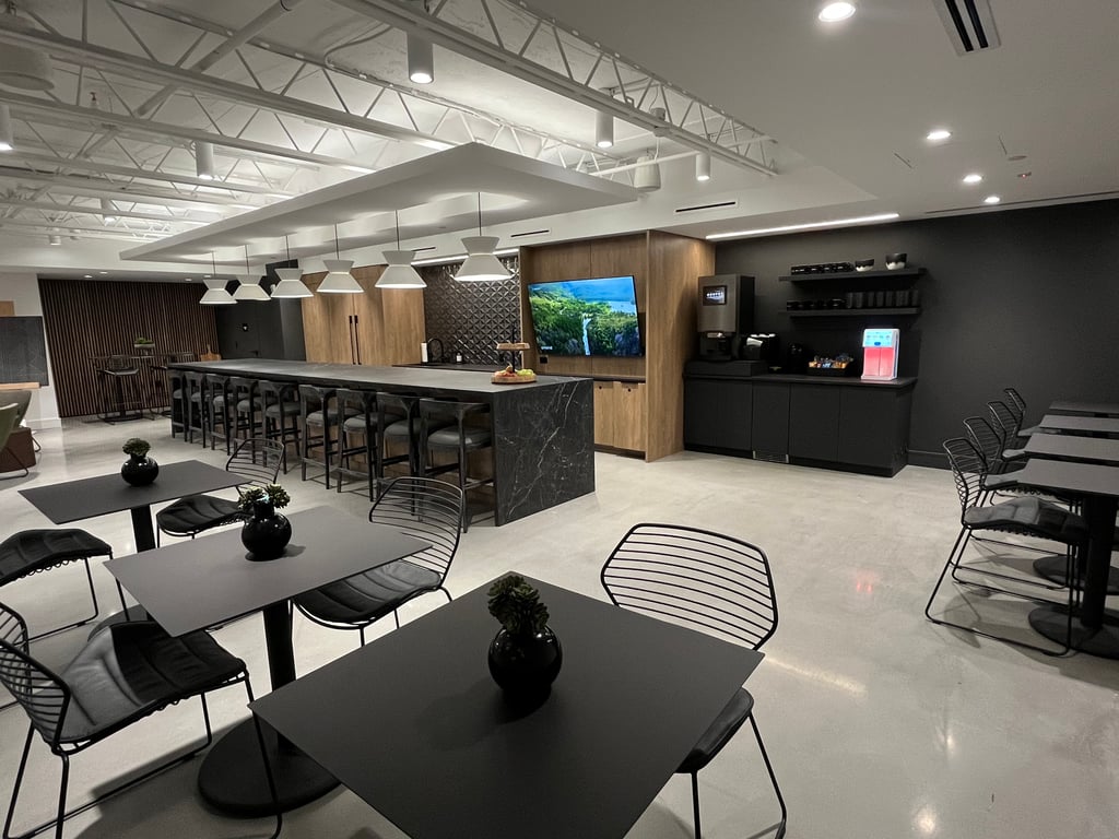An interior shot of Event Space - Lower Level Cafe