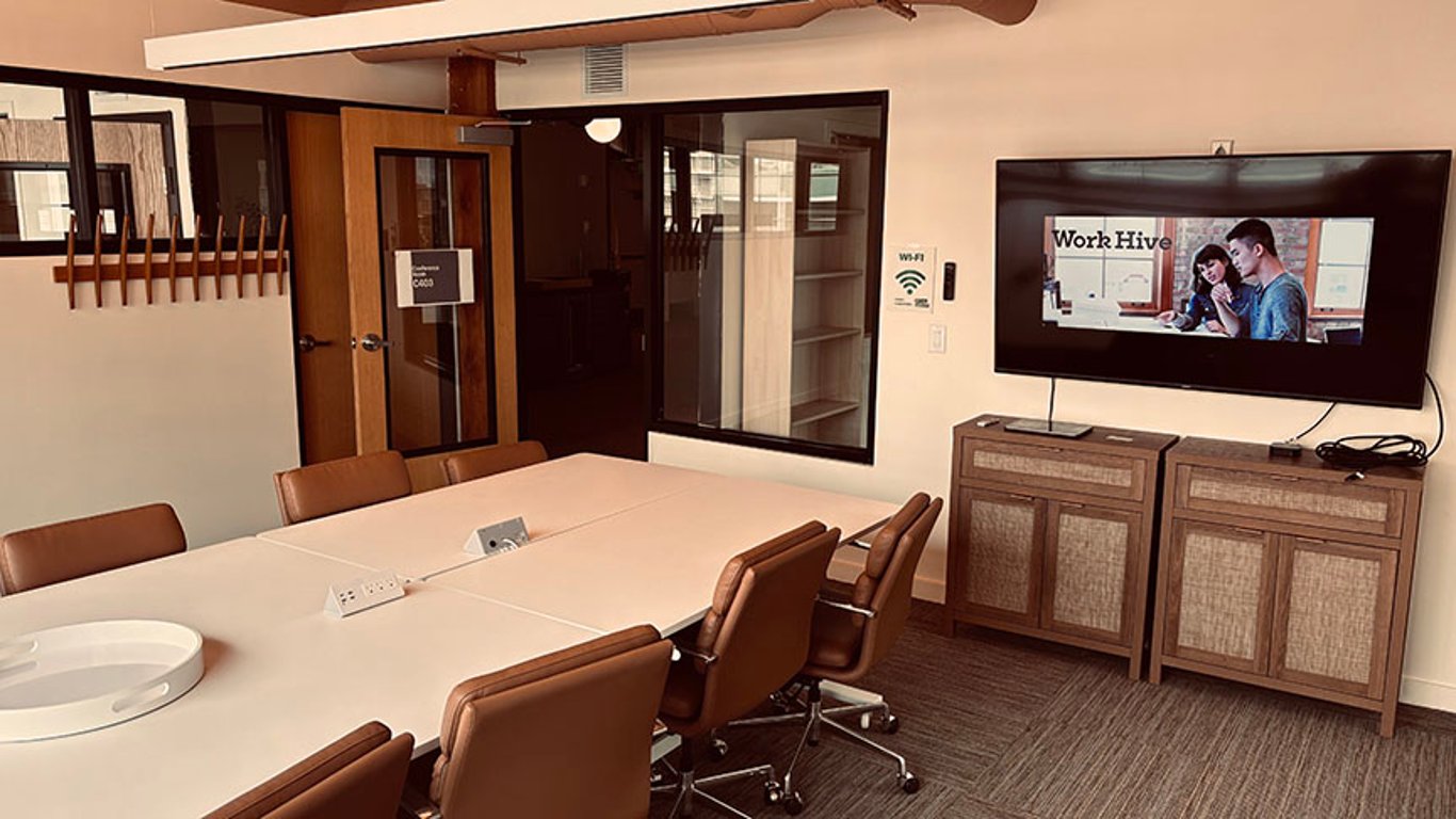 An interior shot of HQ Conference Room 403