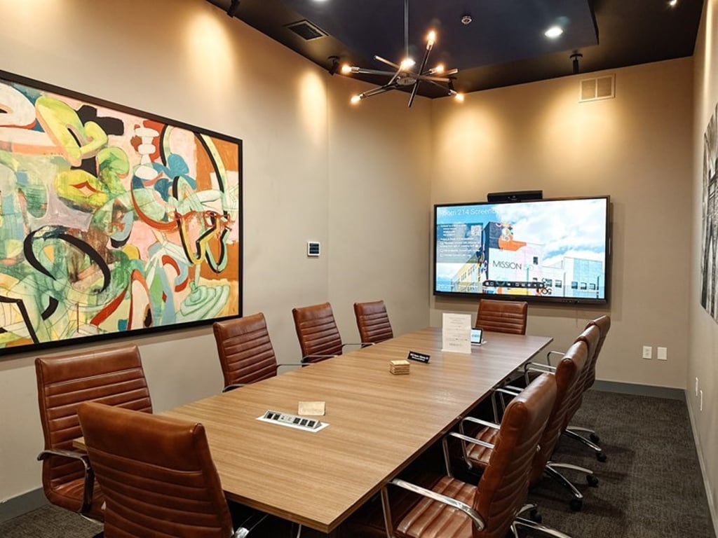 An interior shot of Conference Room 214