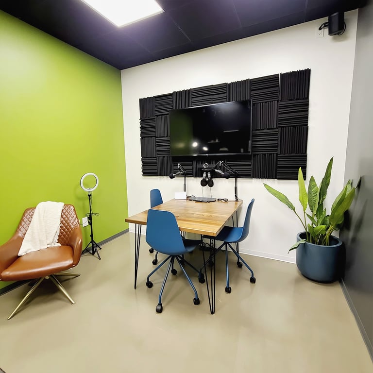 An interior shot of Podcast Room