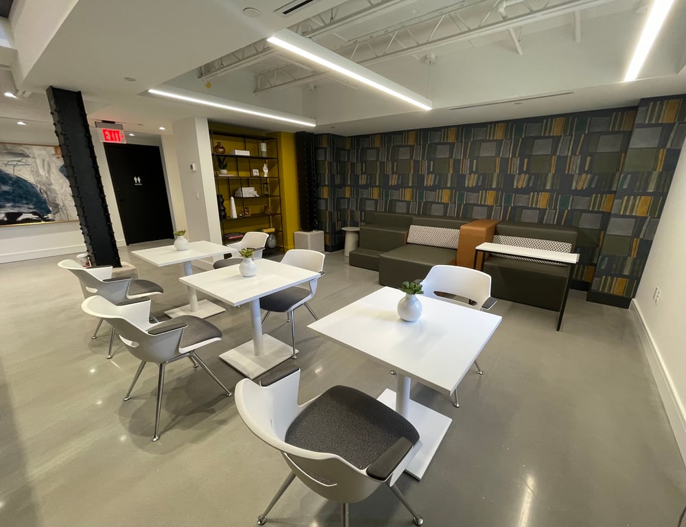 An interior shot of Event Space - Collaboration Area