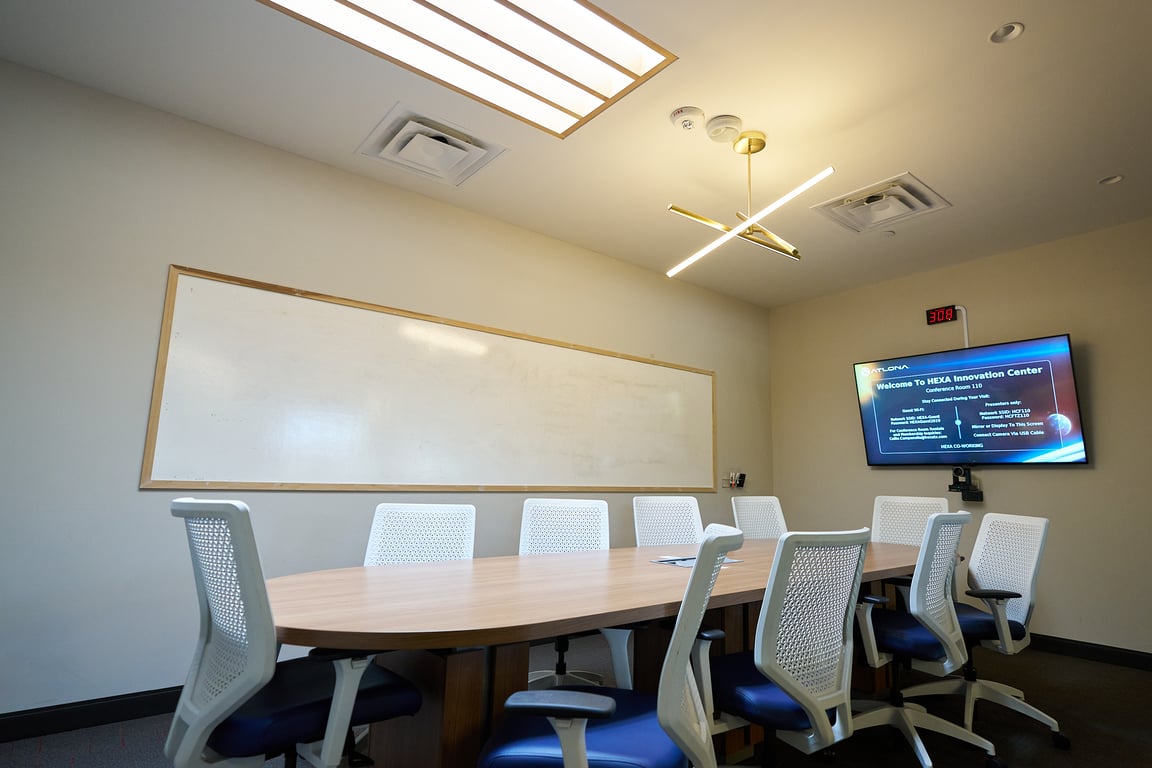 An interior shot of Conference Room #110