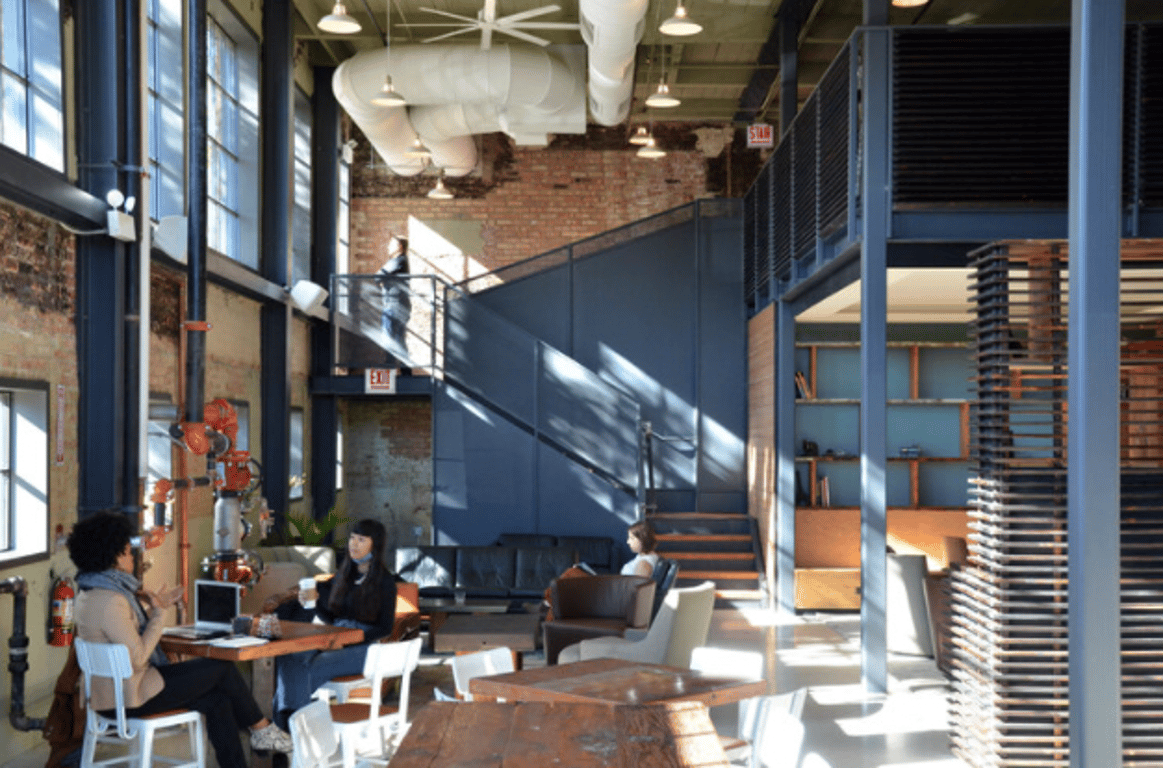 An interior shot of Guild Row