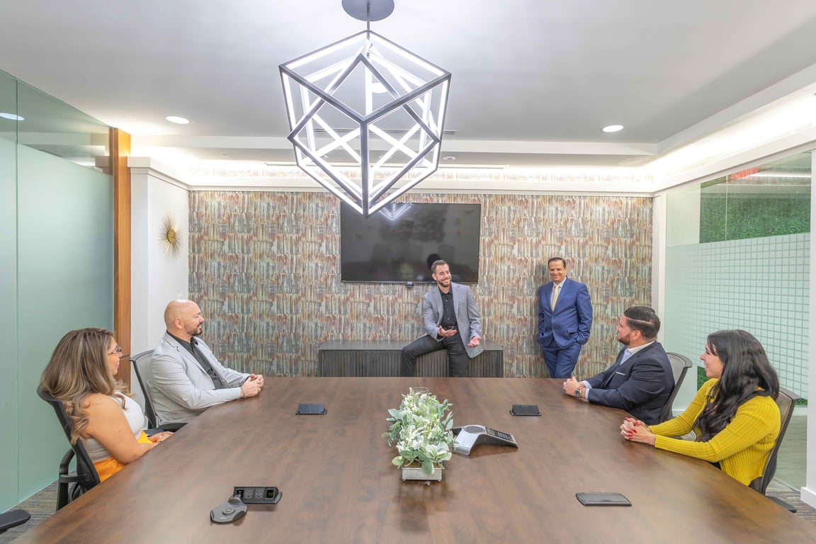 An interior shot of Boardroom