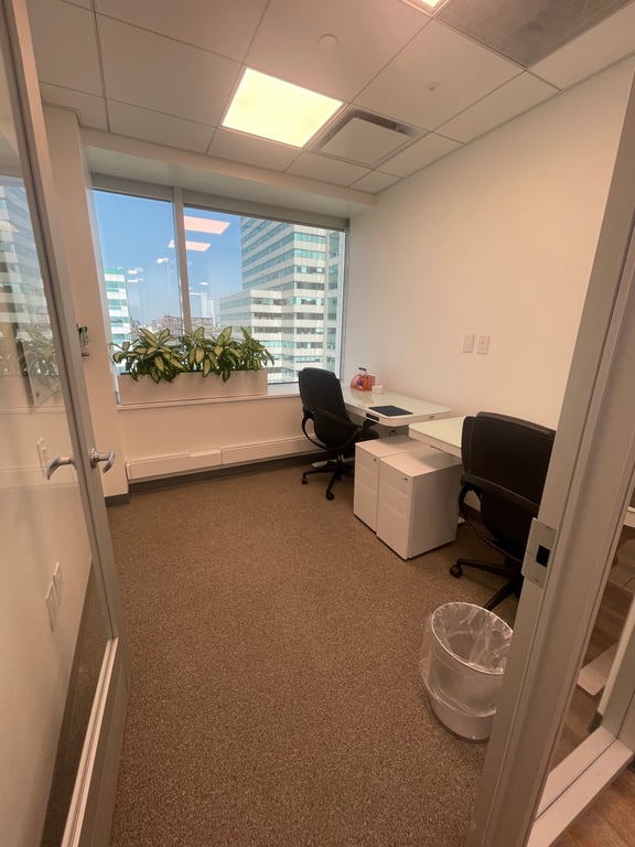An interior shot of 2 person office