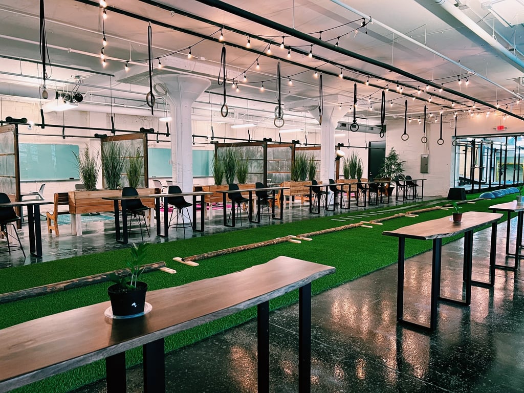 An interior shot of The Wilderness Fitness and Coworking
