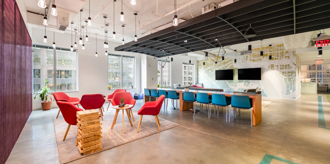 An interior shot of Industrious - Ballston Quarter