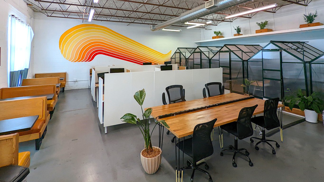 An interior shot of Createscape Coworking