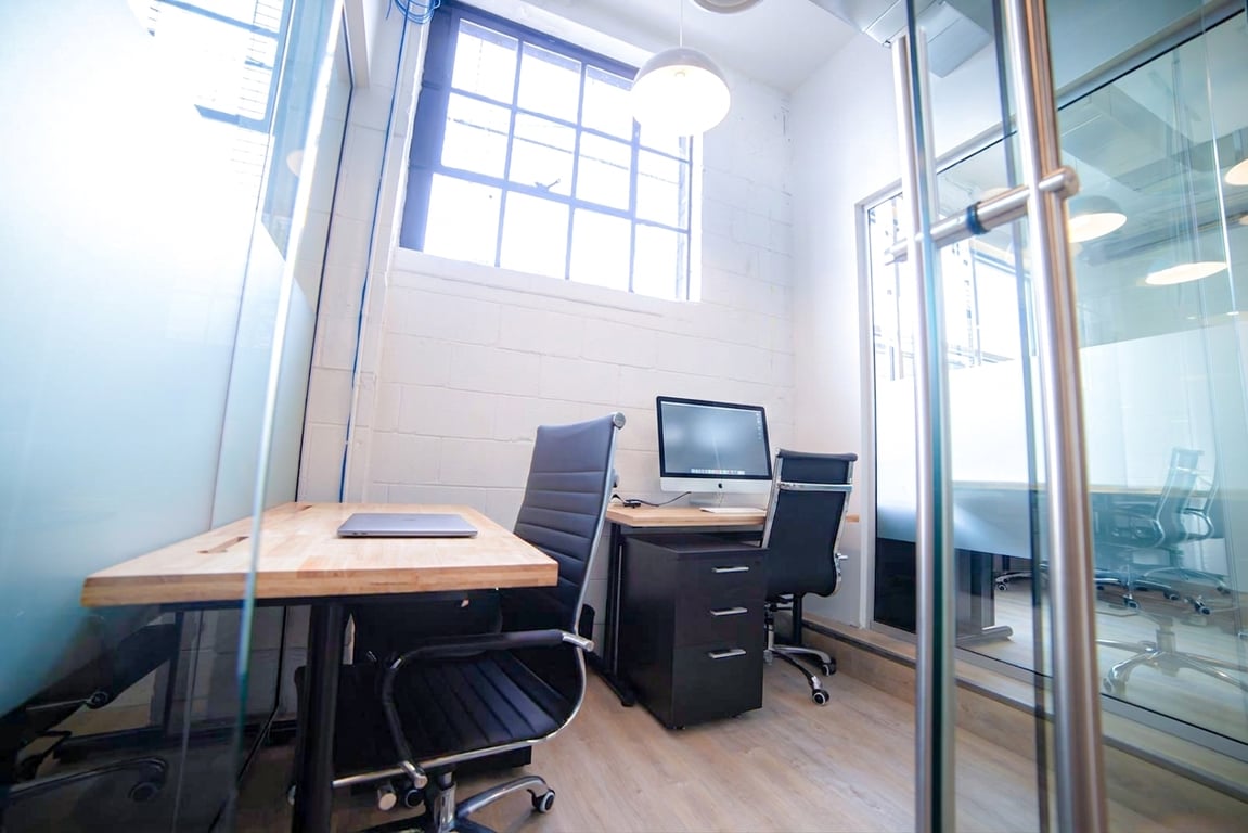 An interior shot of 2-Person Office With Window