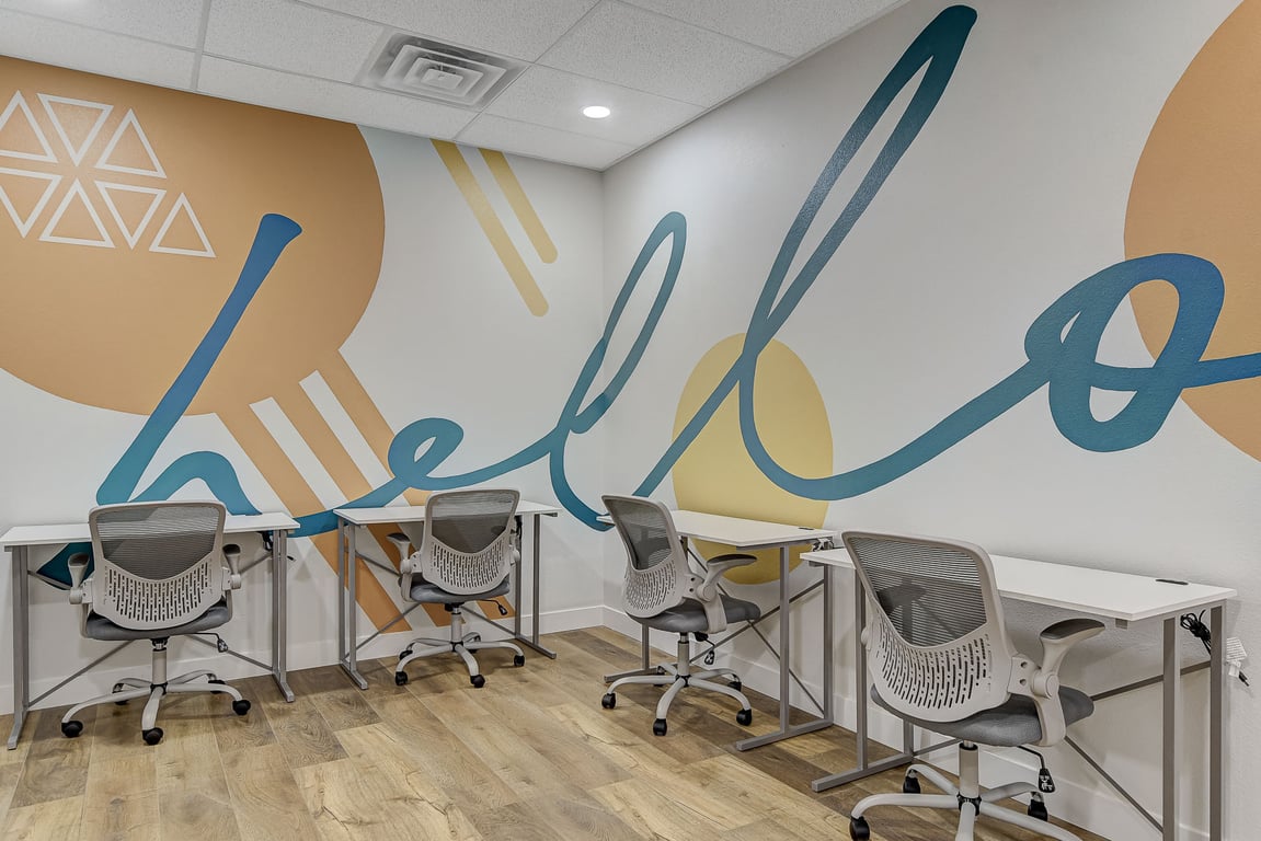 An interior shot of Incubase Workspace