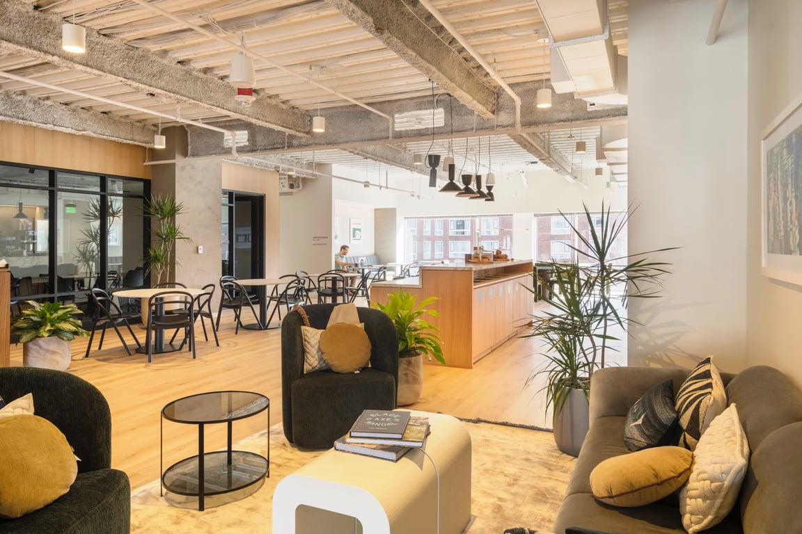 An interior shot of Industrious - Harvard Square