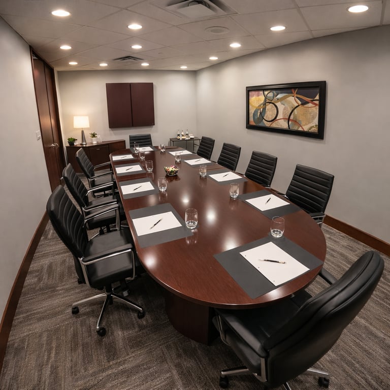 An interior shot of Large Boardroom