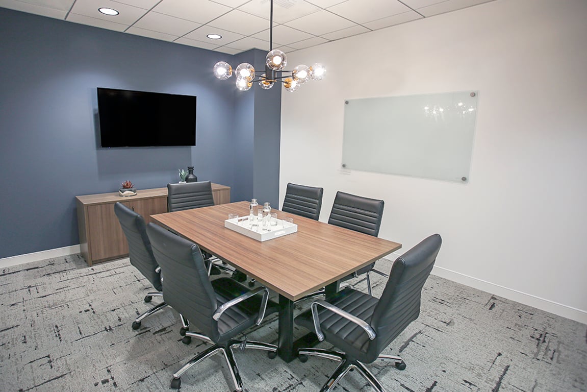 An interior shot of 6 Person Meeting Room
