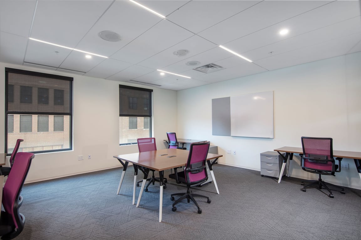 An interior shot of 10-Desk Office Suite