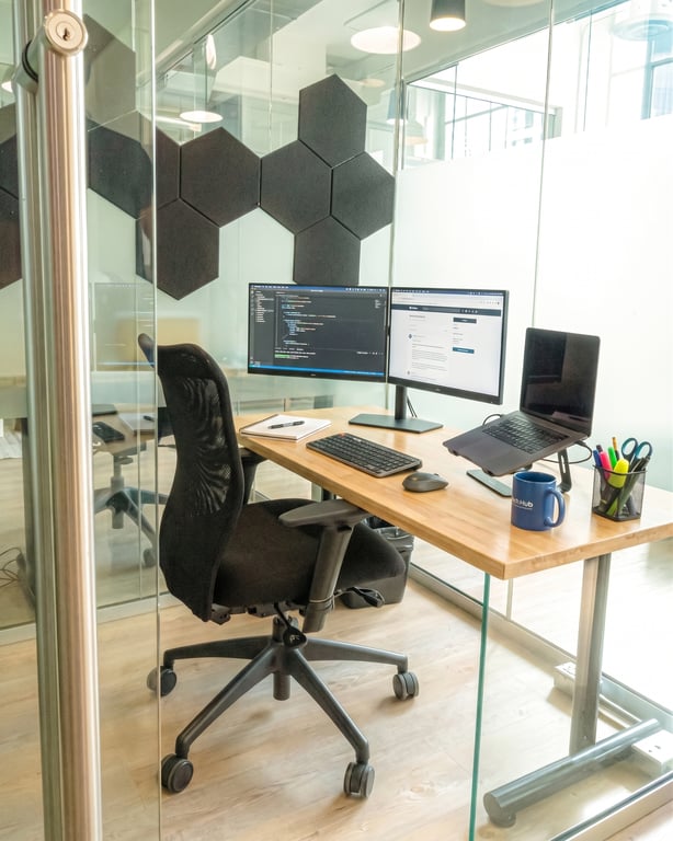 An interior shot of 1-Person Office