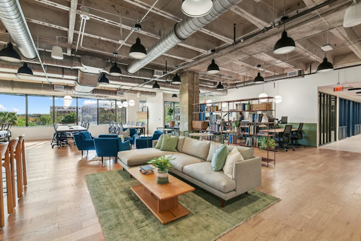 An interior shot of Common Desk - Travis Park Plaza