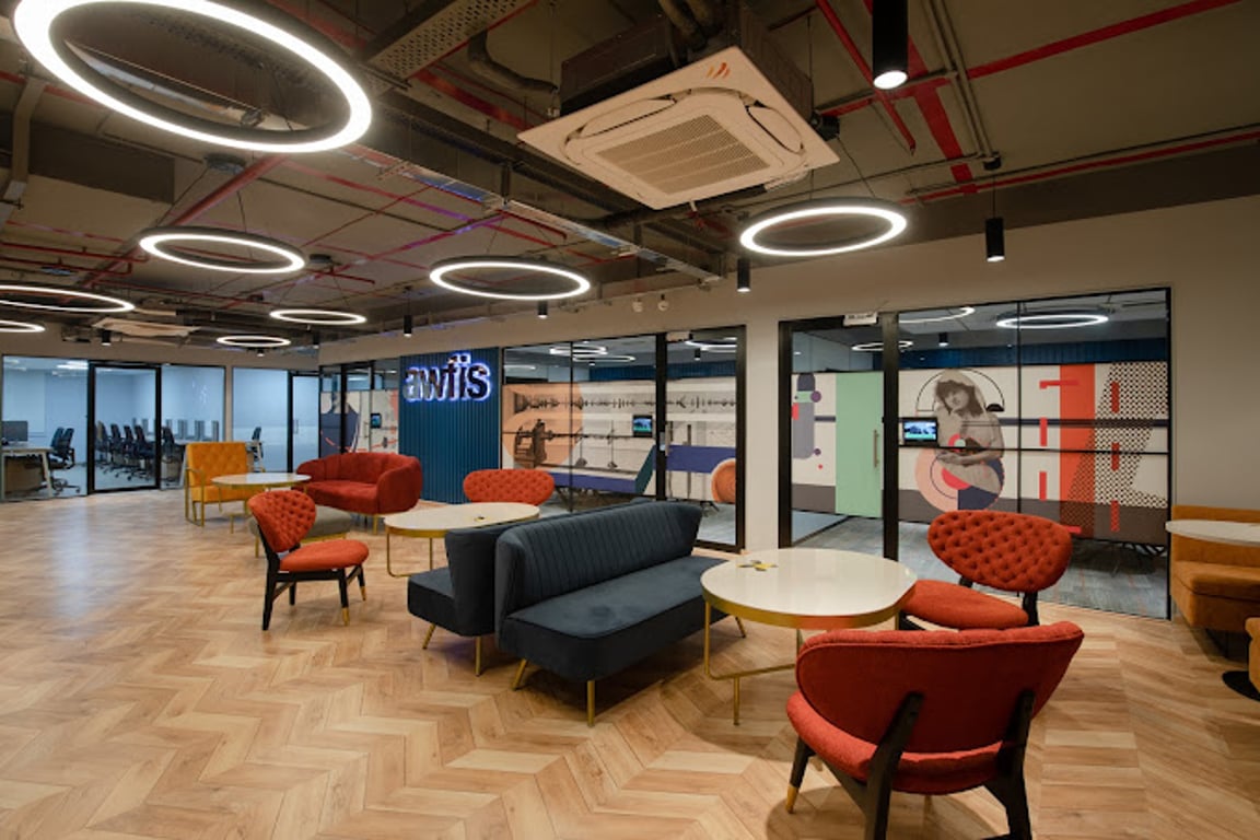 An interior shot of Awfis - GK Mall