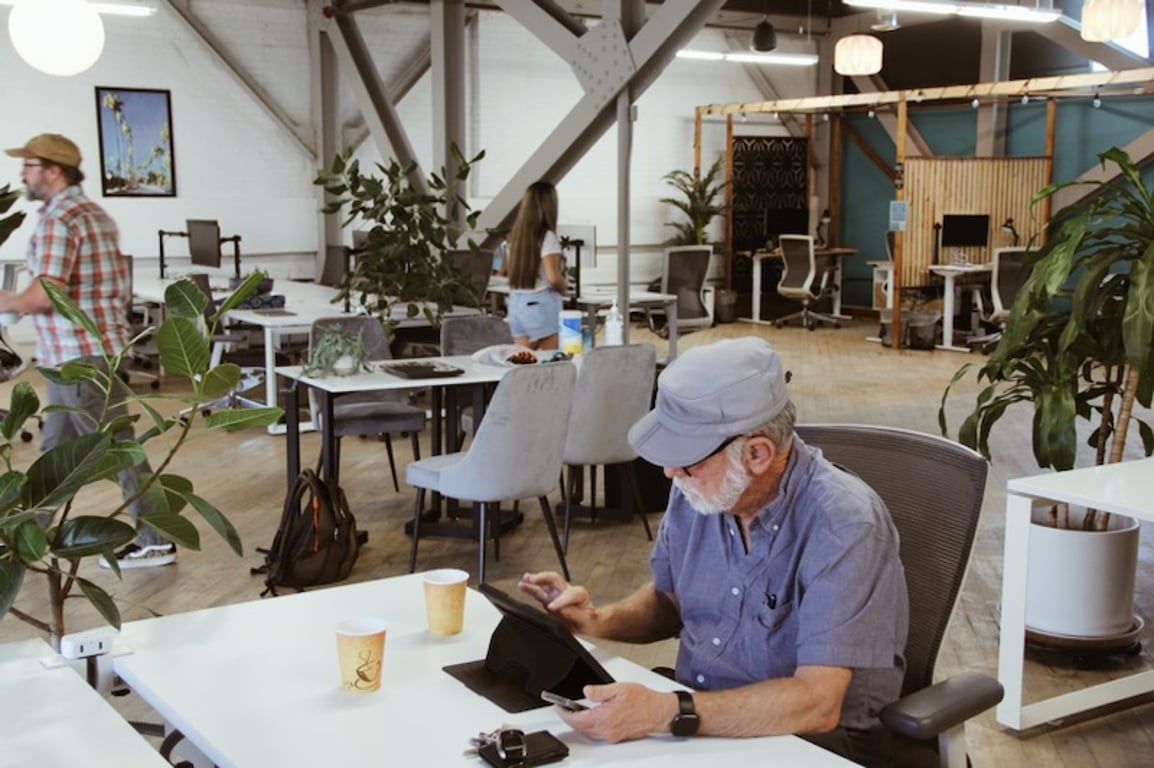 An interior shot of Cowork + Connect