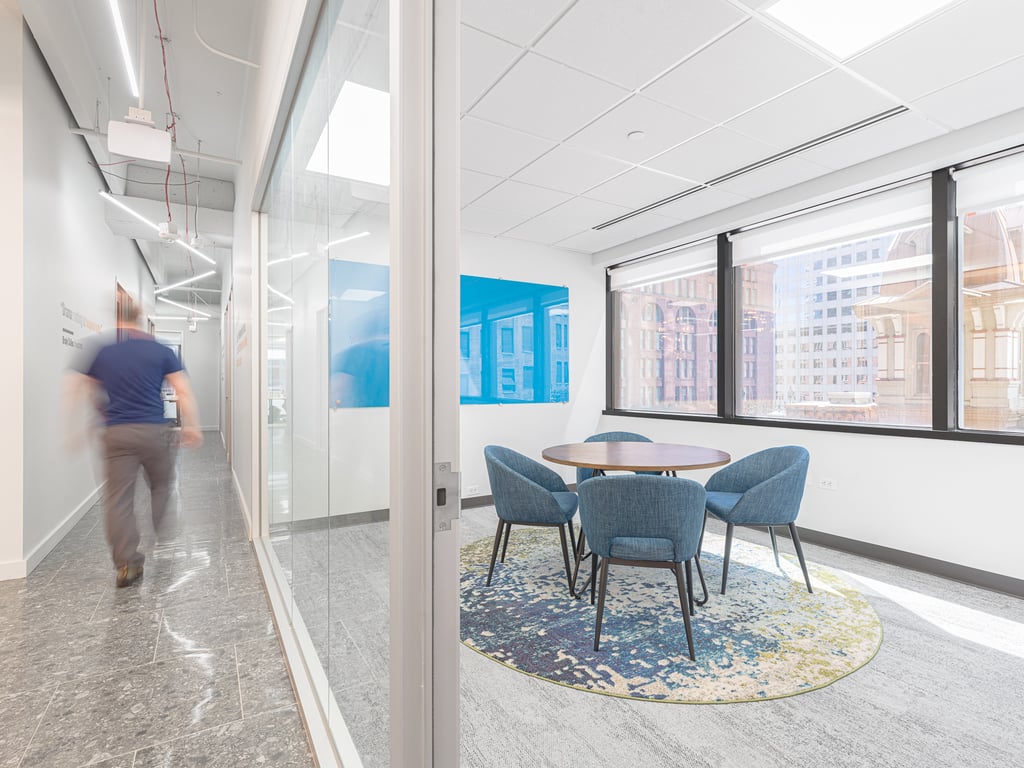 An interior shot of Huddle Room