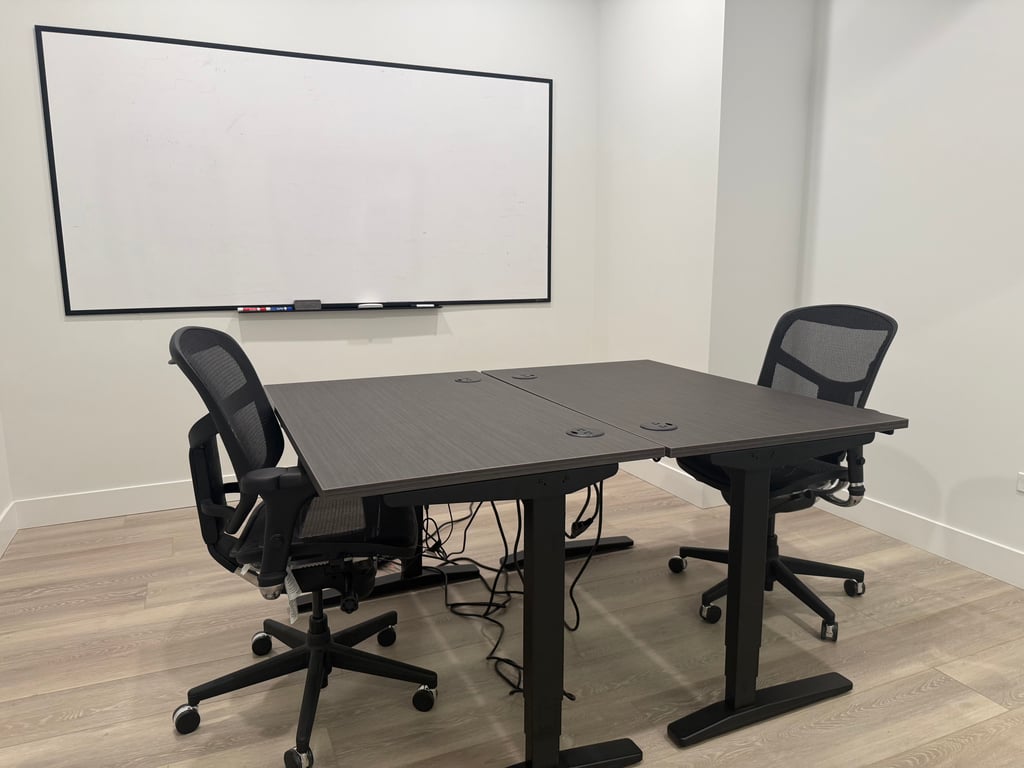 An interior shot of Bright 2-Person Huddle Room