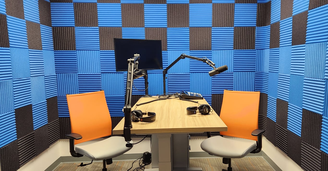 An interior shot of Podcast Room