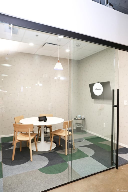 An interior shot of Chelsea Huddle Room