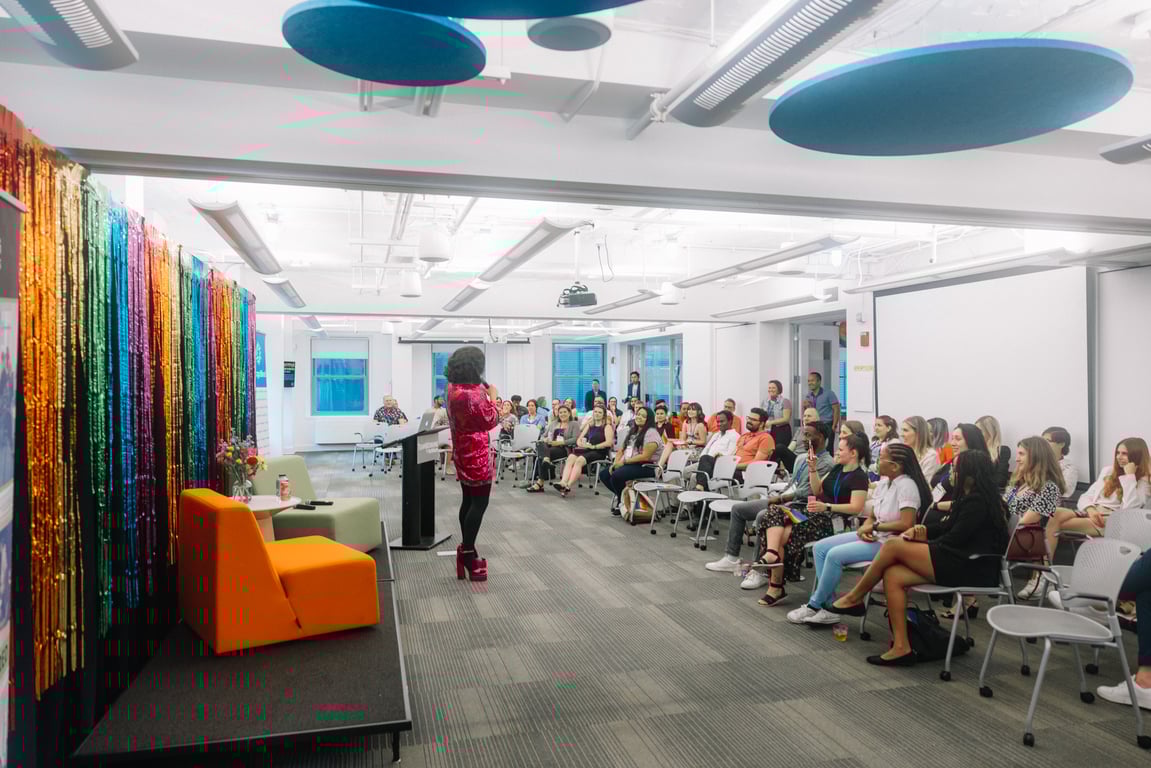 An interior shot of Virtual Enabled Meeting Rooms with City Views | Ideal for In-Person & Virtual Off-sites | Bright & Modern in a Tech Focused Shared Workspace! Conference Room ABCD