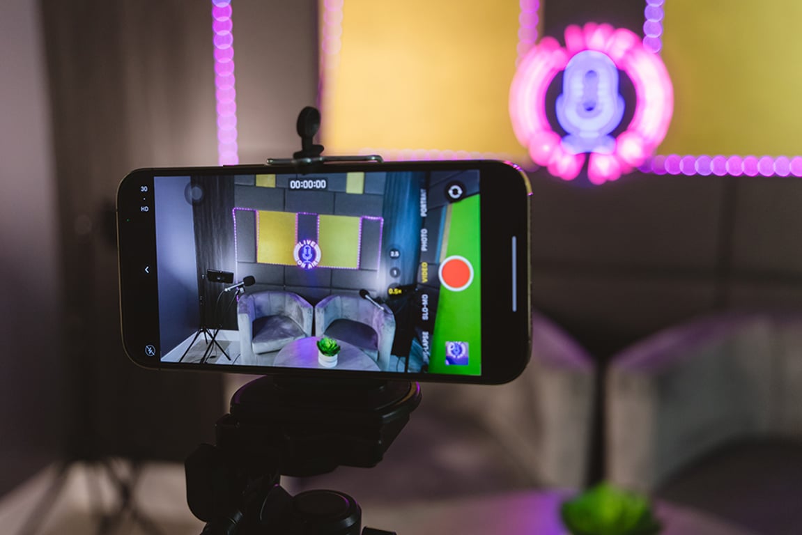 An interior shot of Podcast Room