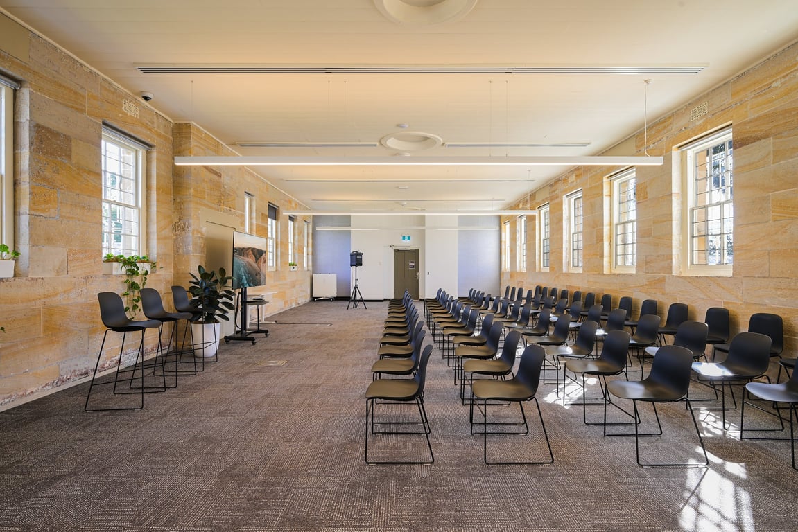 An interior shot of Large Event Space