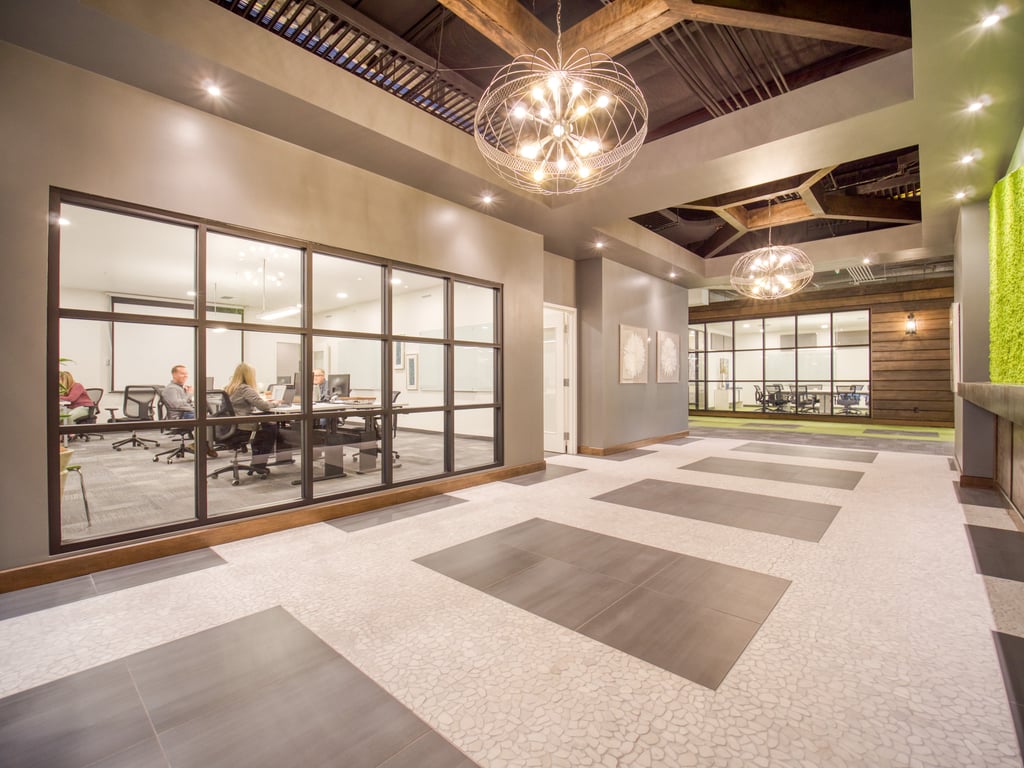 An interior shot of Burbity Workspaces - Sullivan Valley Commons