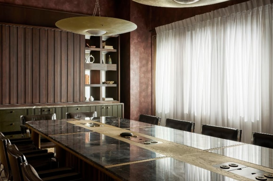 An interior shot of Harbor Room