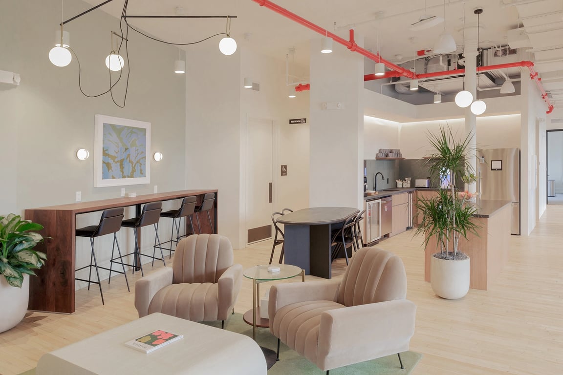 An interior shot of Industrious - Union Square on Broadway