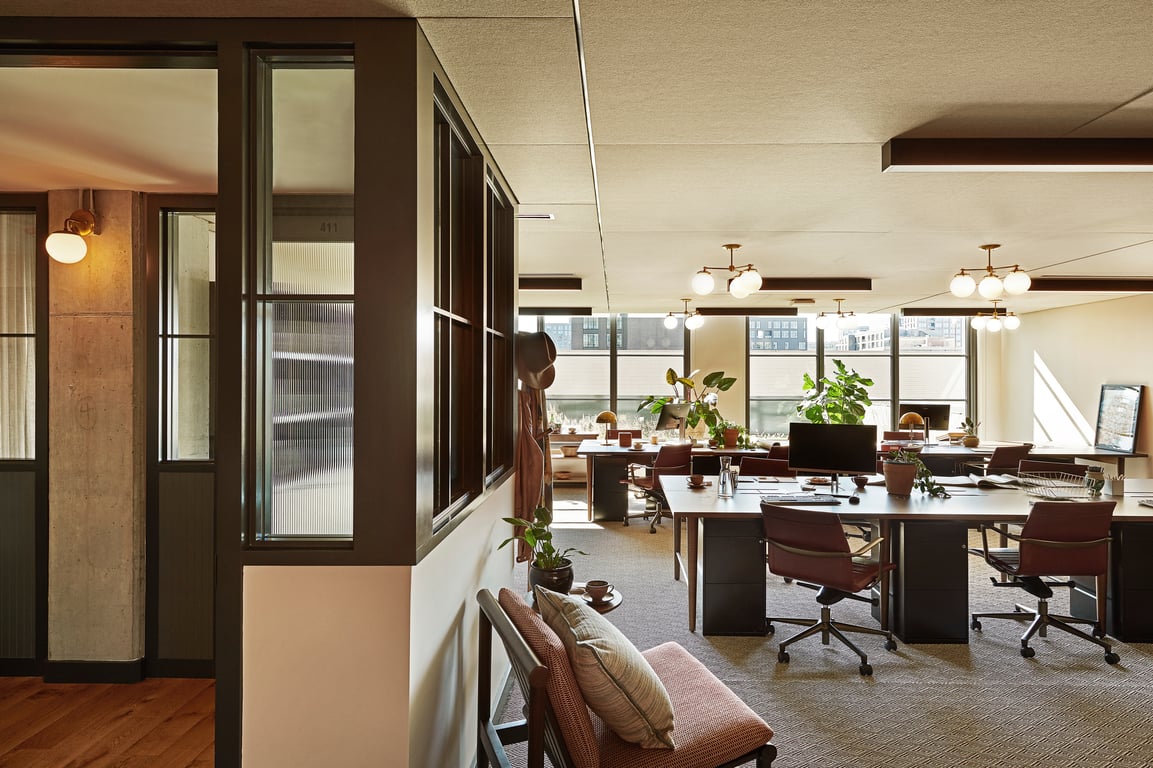 An interior shot of Private Day Office 411 - Seats 30