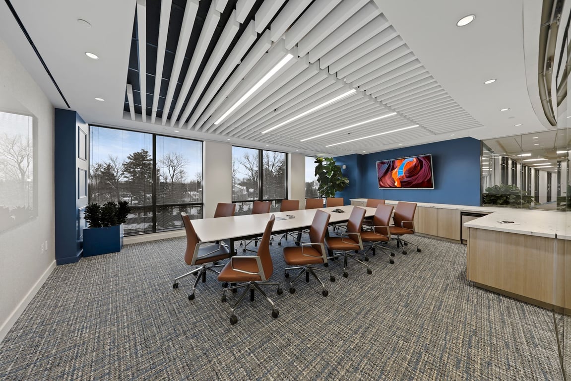 An interior shot of Stewart Boardroom