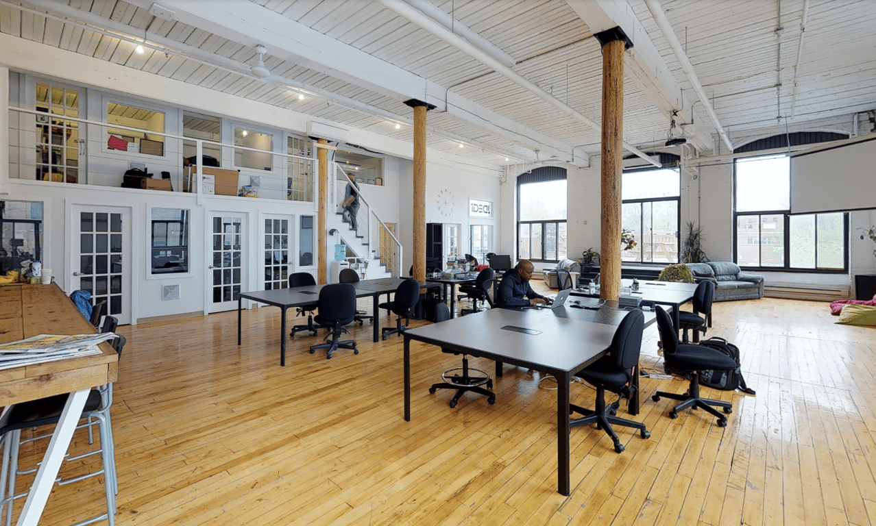An interior shot of Ideal Coworking