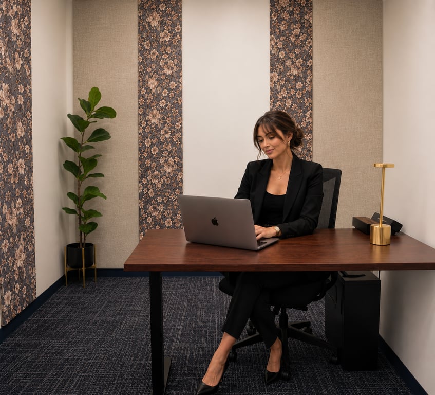 An interior shot of 1 Person Office Downtown 50 Franklin