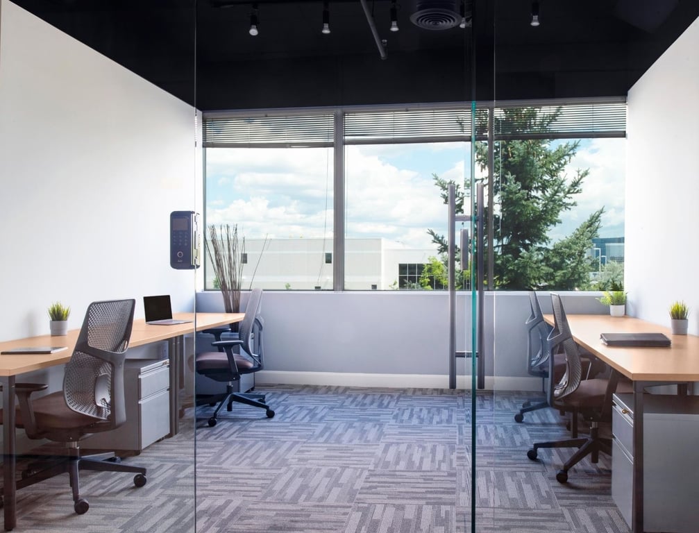An interior shot of 4 Person Window Office