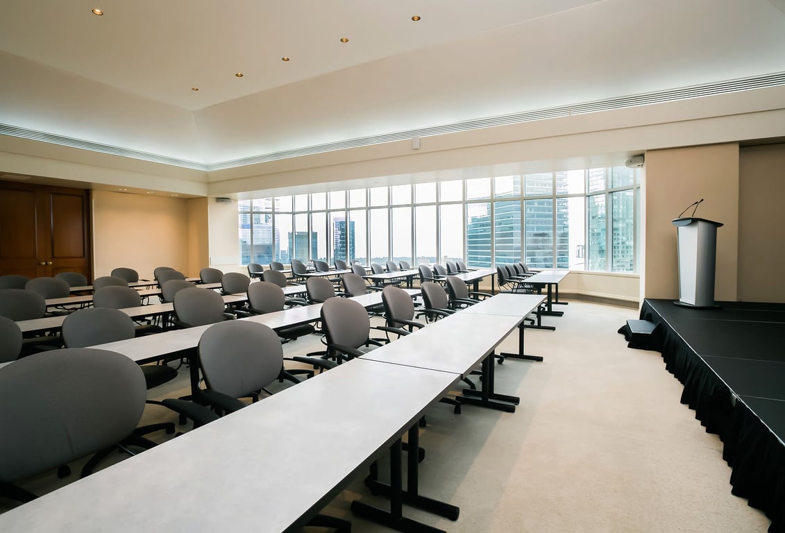 An interior shot of St. Andrew's Hall