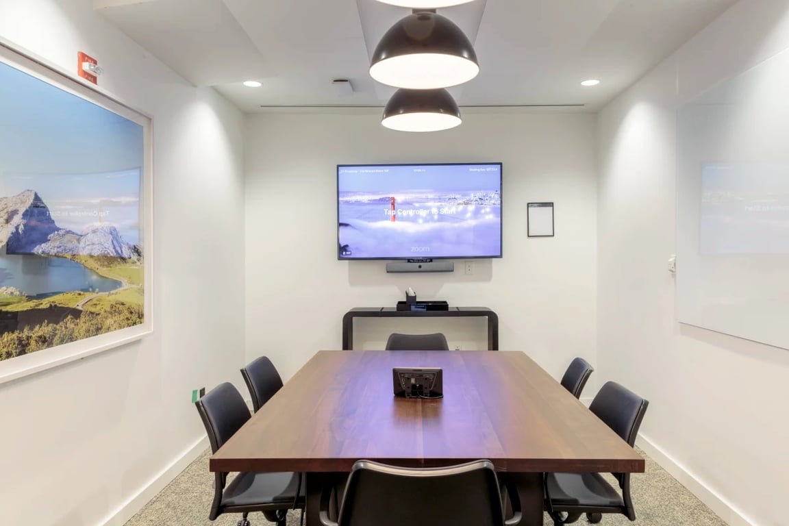 An interior shot of Conf Room F