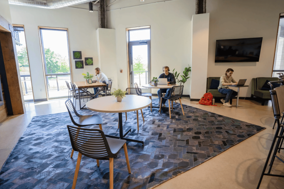 An interior shot of Brick House Blue - Bridge Park The Loop