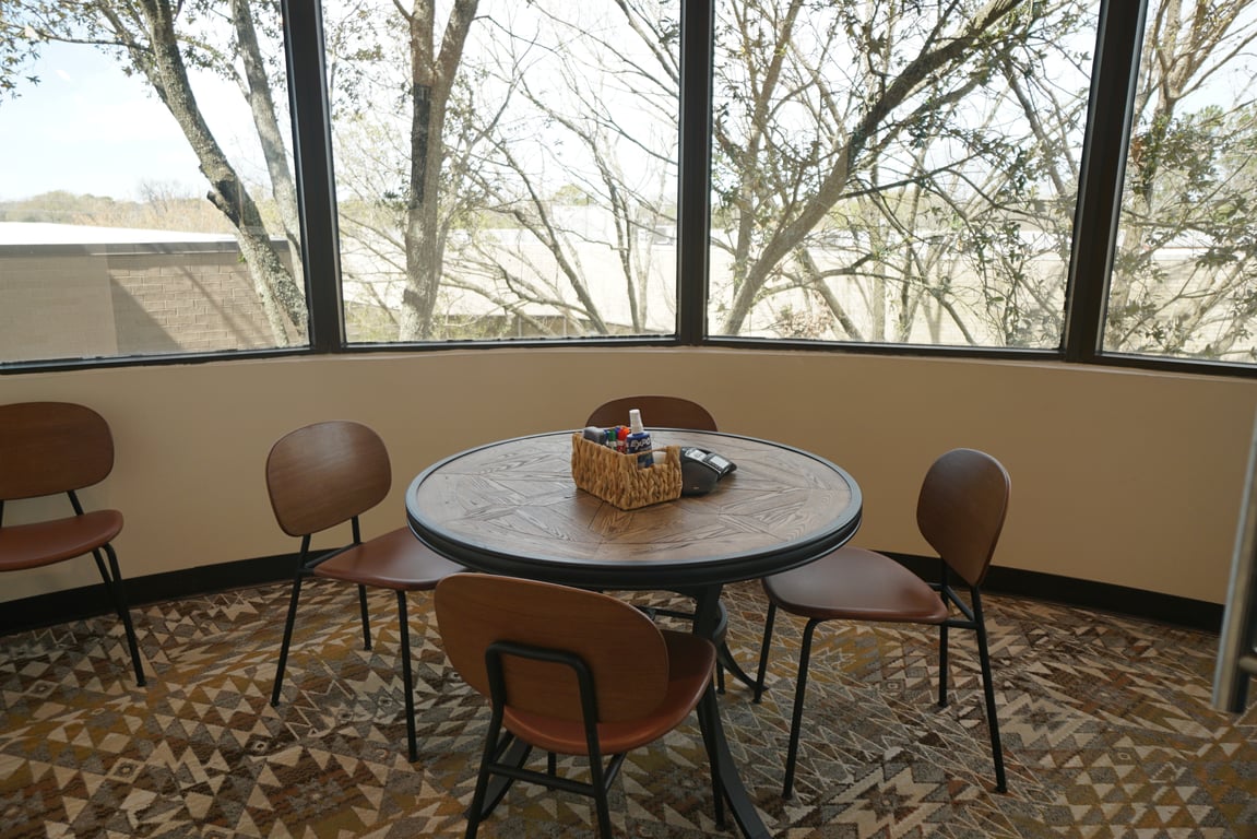 An interior shot of Breakout "Treehouse" Room