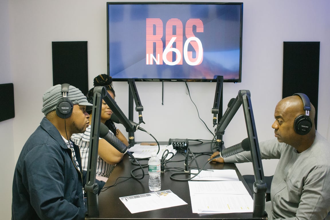 An interior shot of Podcast Studio