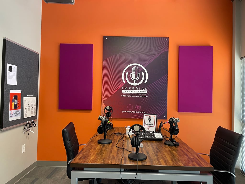 An interior shot of Imperial Podcast Studio