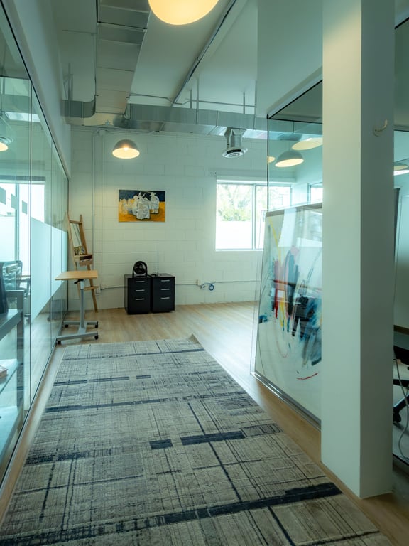 An interior shot of 5-Person Office With Window