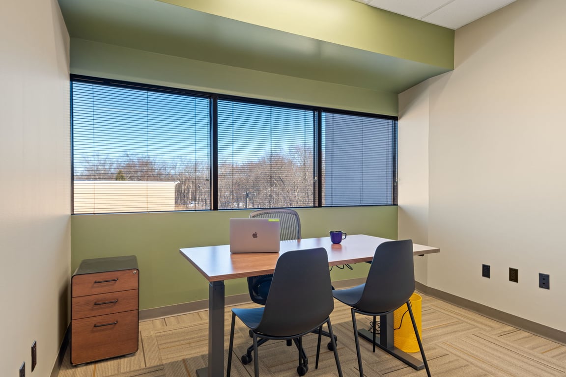 An interior shot of 1-2 Person Offices