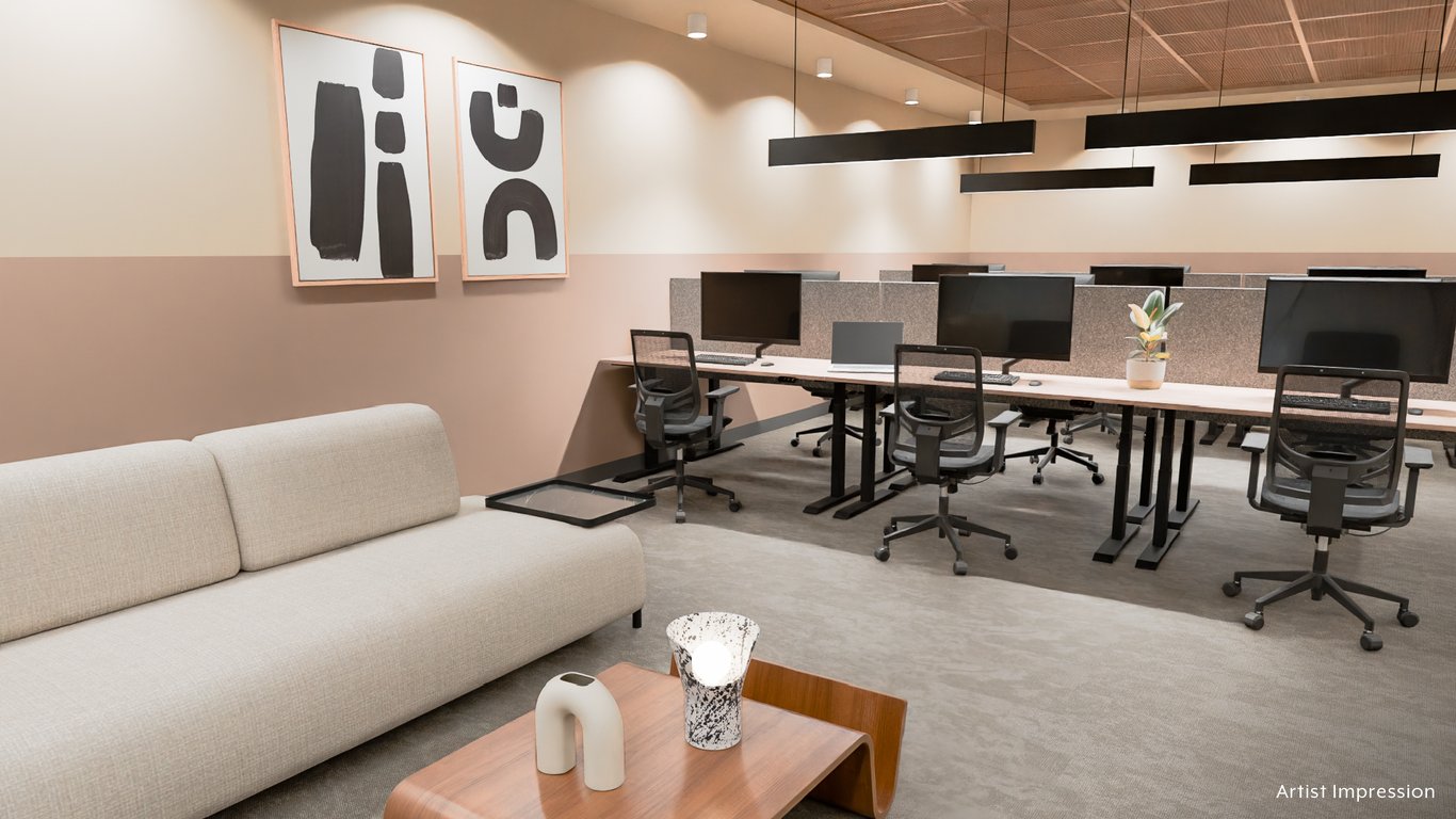 An interior shot of Suite 35