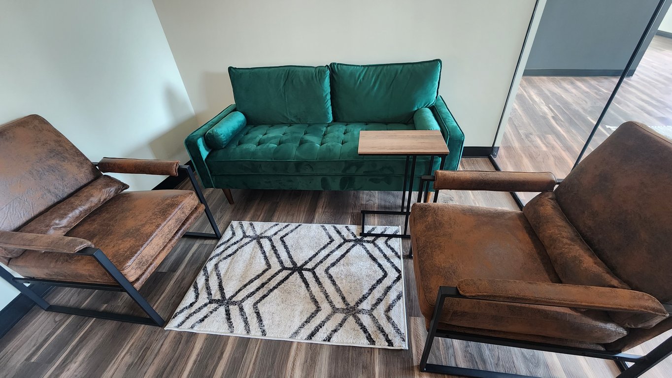 An interior shot of Woodstock's Living Room Meeting Room